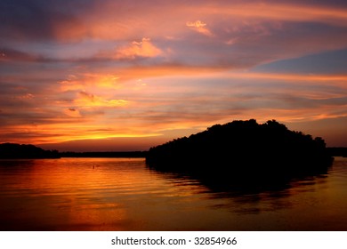 Golden Evening On Old Hickory Lake