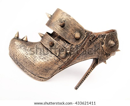 Golden female heels