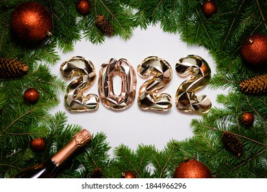 Similar Images, Stock Photos & Vectors Of Golden Foil Balloons 2023 With A Bag On Festive Red Background With Bokeh. Top Horizontal View Copyspace. New Year And Christmas Shopping Concept - 1838612209 | Shutterstock