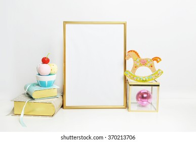 Download Golden Frame Mockup Place Your Work Stock Photo Edit Now 370213706 Yellowimages Mockups