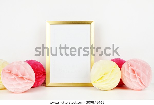 Download Golden Frame Mockup Your Picture Party Stock Photo Edit Now 309878468 Yellowimages Mockups