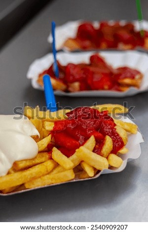 Similar – Image, Stock Photo fries Food Sausage