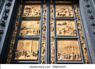 Golden Gate Of The Baptistery. Florence