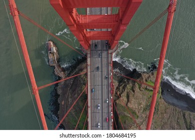 Golden Gate Bridge From Above Air