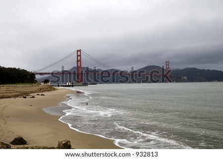 Similar – Gold gate bridge and heavy chain