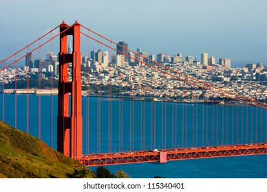 Golden Gate Bridge And Downtown San Francisco