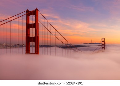 Golden Gate Bridge In Fog