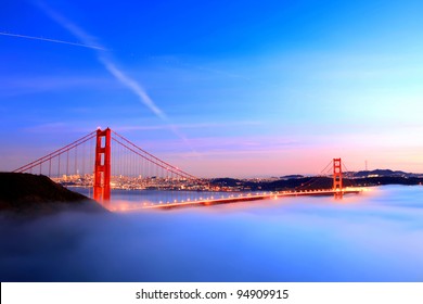 Golden Gate Bridge In Fog