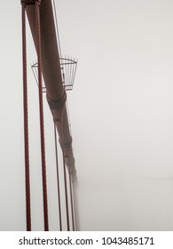 Golden Gate Bridge Looking Up In The Fog 