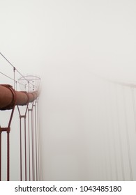 Golden Gate Bridge Looking Up In The Fog 