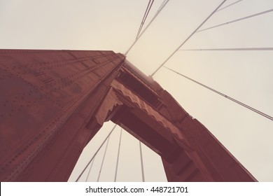 Golden Gate Bridge ,looking Up,San Francisco,California,usa.