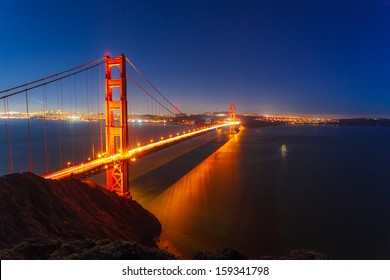 Golden Gate Bridge At Night