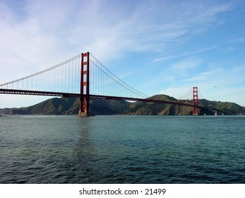 Golden Gate Bridge in San Francisco as viewed from Fort Mason
