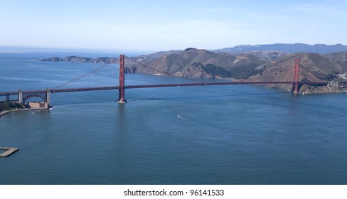 The Golden Gate Bridge In San Francisco Bay Aerial View