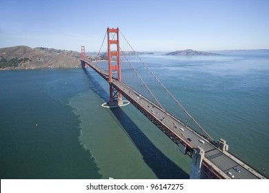 The Golden Gate Bridge In San Francisco Bay Aerial View