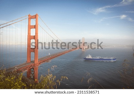 The Golden Gate Bridge at San Francisco.