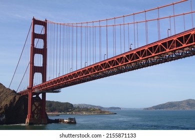 Golden Gate Bridge as seen from below
