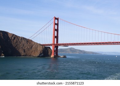 Golden Gate Bridge as seen from the ocean side on May 2, 2022
