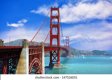 The Golden Gate Bridge in the Summertime in San Francisco, California USA