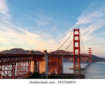 The Golden Gate Bridge At Sunset