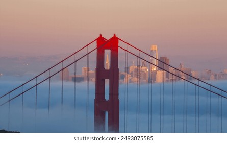 Golden Gate Bridge at Sunset - Powered by Shutterstock