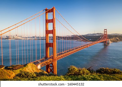 Golden Gate Bridge At Sunset, San Francisco