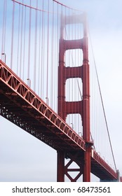 Golden Gate Bridge With Its Top In The Fog