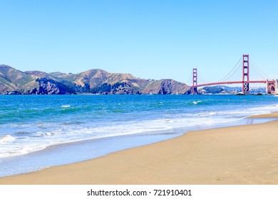 The Golden Gate Bridge viewed  from Baker Beach