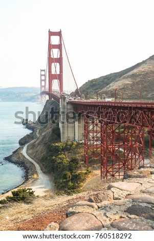 Golden Gate Bridge from viewpoint, San Francisco