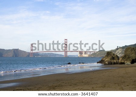 golden gate from china beach at dusk