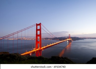 Golden Gate at twilight hour