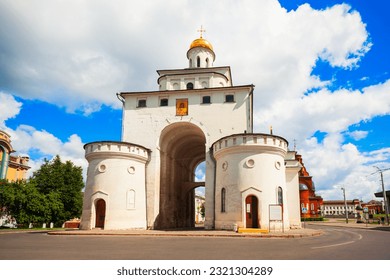 The Golden Gate of Vladimir or Zolotye Vorota is an ancient Russian city gate in the centre of Vladimir city, Golden Ring of Russia