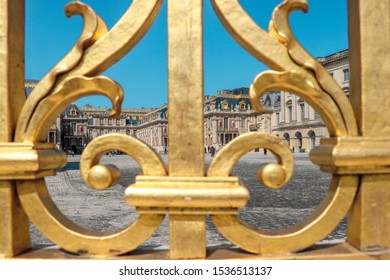 Golden Gates In Palace Of Versailles, France