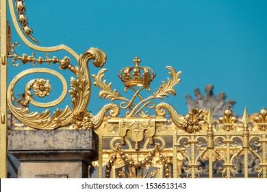 Golden Gates In Palace Of Versailles, France