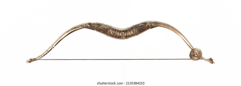 Golden Gladiator Bow Isolated On White Background