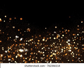 Golden Glittering Particals