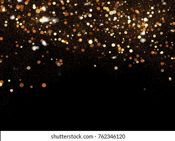 Golden Glittering Particals