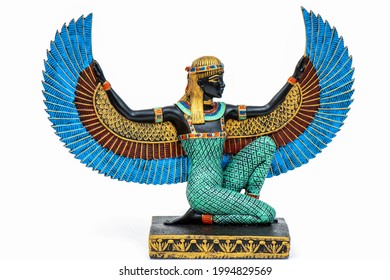 Golden Goddess Isis with outstretched wings.