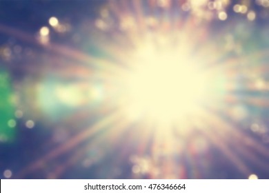 Golden Heaven Light Hope Concept Abstract Blurred Background From Nature