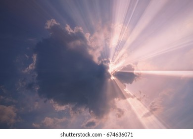 Golden heaven light Hope concept abstract blurred background from nature scene outdoor vacation trip and ramadan month - Shutterstock ID 674636071