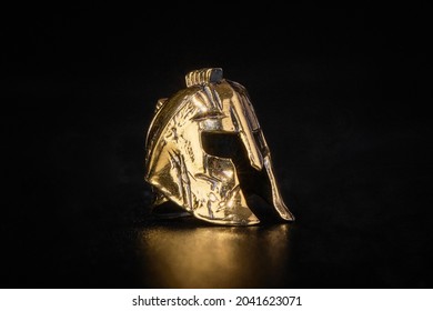 A golden helmet. The Spartan's helmet. Warrior's Helmet