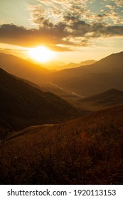Golden Hour In Caucasus Mountains