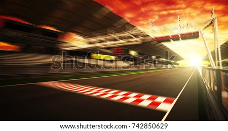 Golden Hour motion blur race track