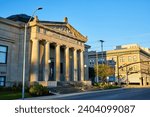 Golden Hour at Muncie Public Library with Classical Architecture