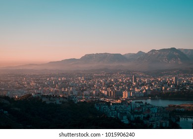 Golden Hour Over Tirana