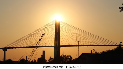 Golden Hour At Talmadge Bridge