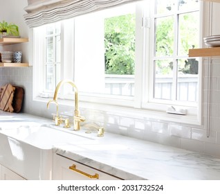 Golden Kitchen Faucet Interior Design