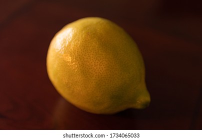 Golden Lemon Shortly Before Cutting It To Make Limoncello. Photo Taken In Lima, Peru.