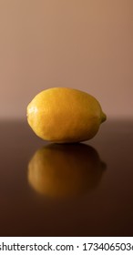 Golden Lemon Shortly Before Cutting It To Make Limoncello. Photo Taken In Lima, Peru.