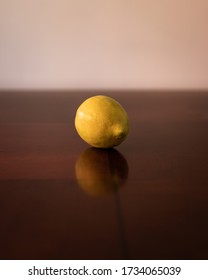 Golden Lemon Shortly Before Cutting It To Make Limoncello. Photo Taken In Lima, Peru.